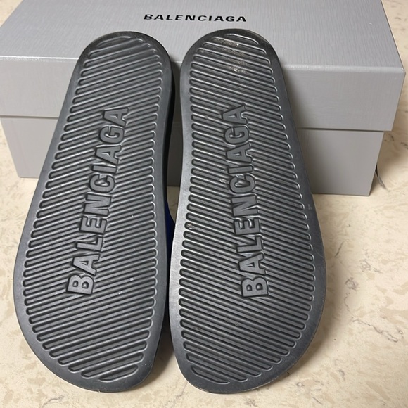 Balenciaga logo pool slide slide size 38 🖤💙 - Picture 5 of 7